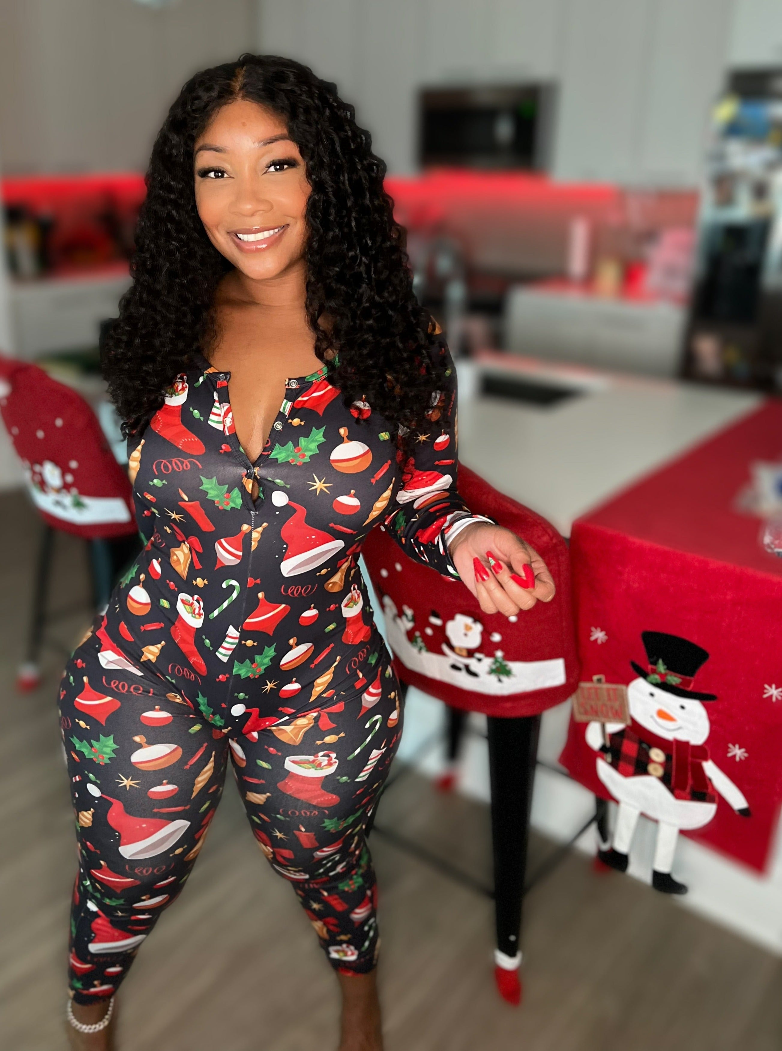 Holiday Long Pants onesie - We Stay Pretty