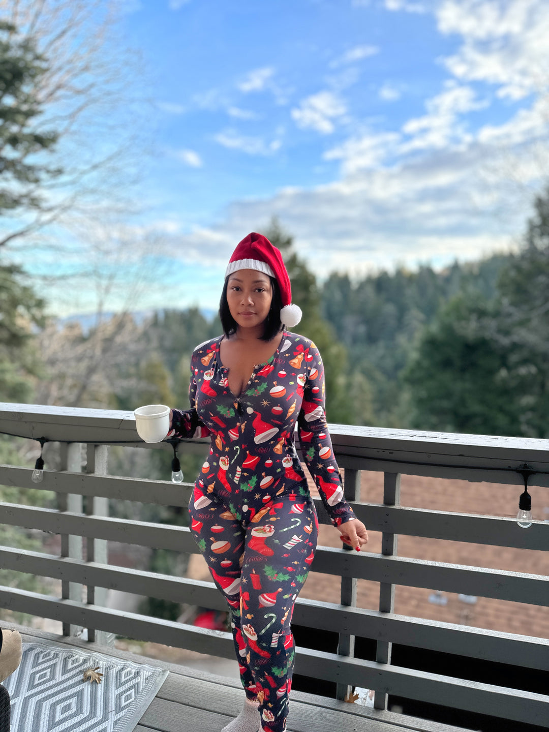 Holiday Long Pants onesie - We Stay Pretty