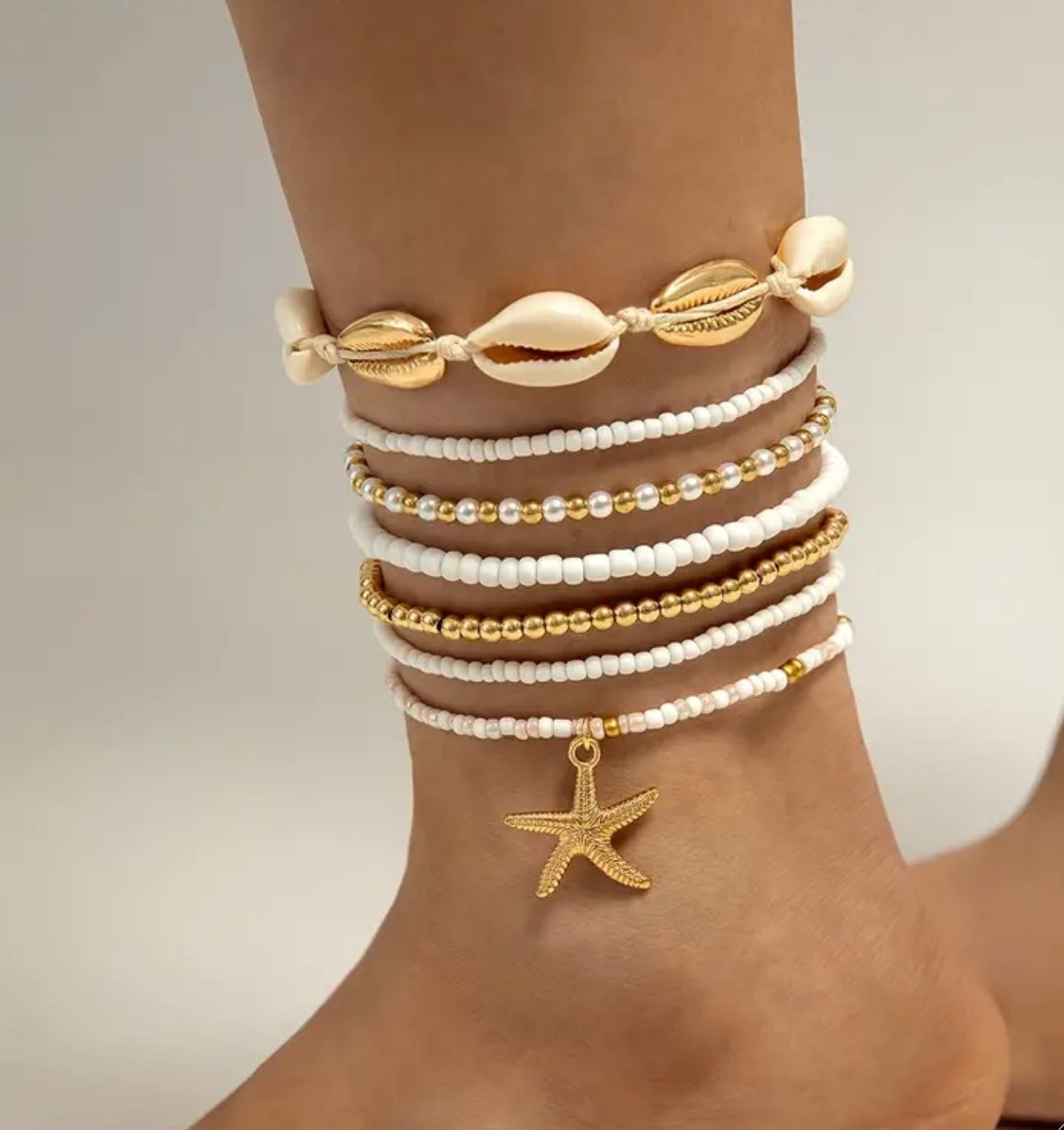 Seashell Anklet set