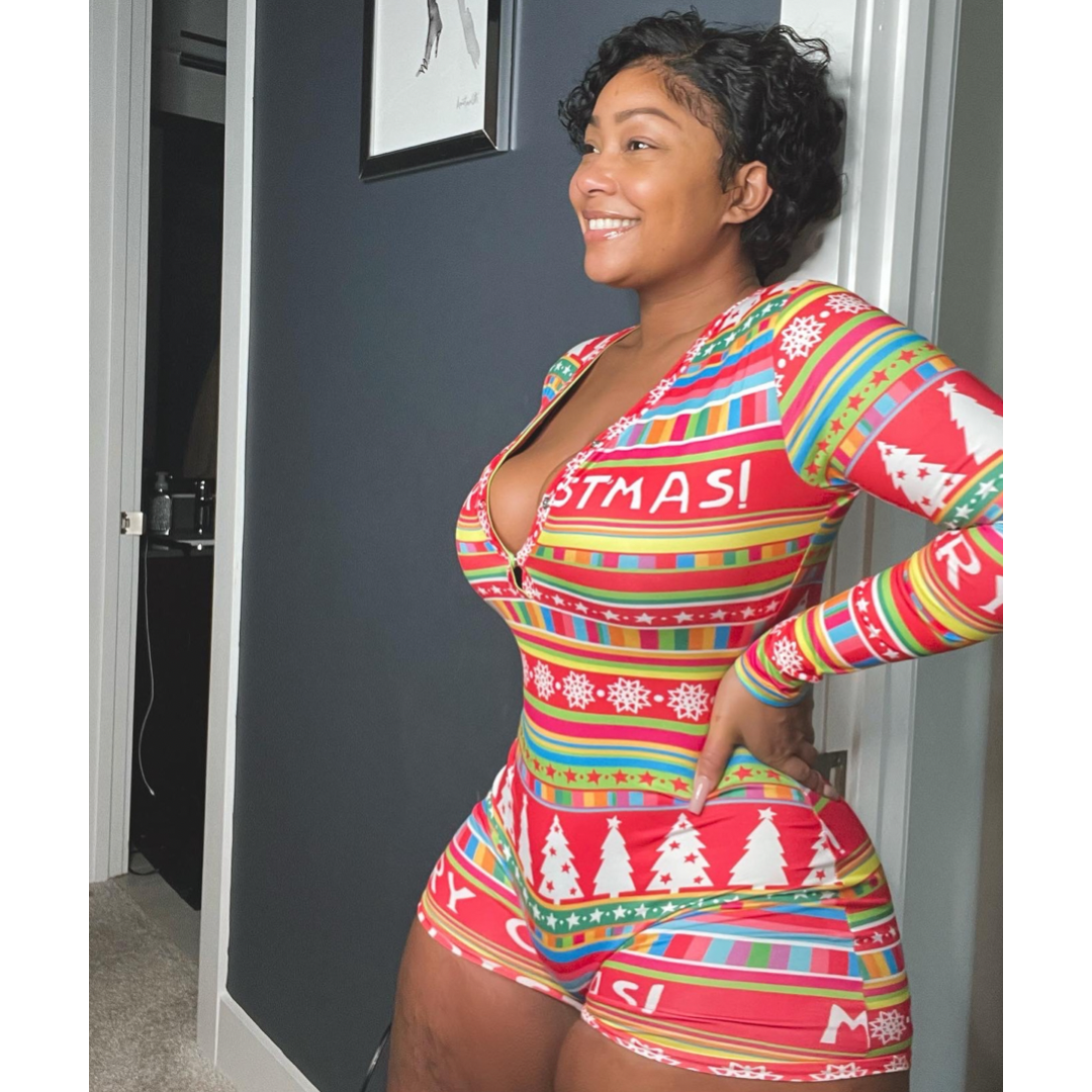 Christmas Shorts onesie - We Stay Pretty