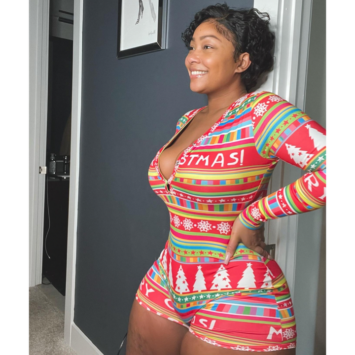 Christmas Shorts onesie - We Stay Pretty